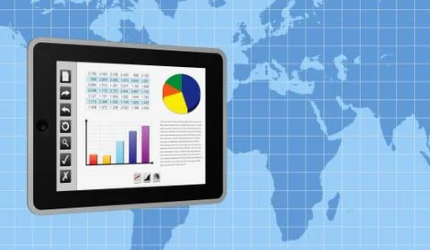 Modern financial analysis Illustrazione stock