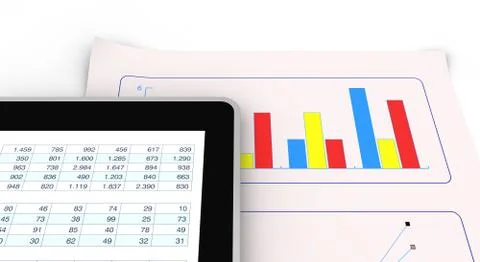 Modern financial analysis Illustrazione stock