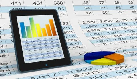 Modern financial analysis Stock Illustration