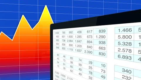 Modern financial analysis Illustrazione stock