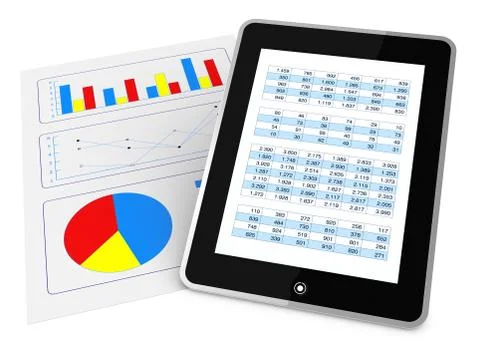 Modern financial analysis Illustrazione stock