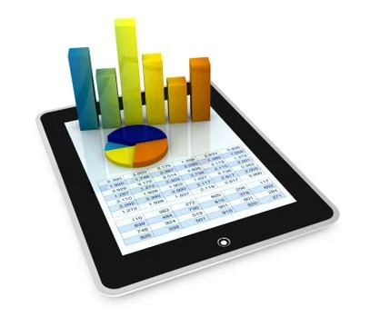Modern financial analysis Illustrazione stock