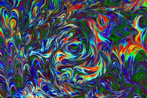 Modern fine art, computer &amp; digital photography magic and miracle of color... Stock Photos