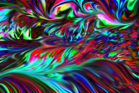 Modern fine art, computer &amp; digital photography view of waterfall India Co... Stock Photos
