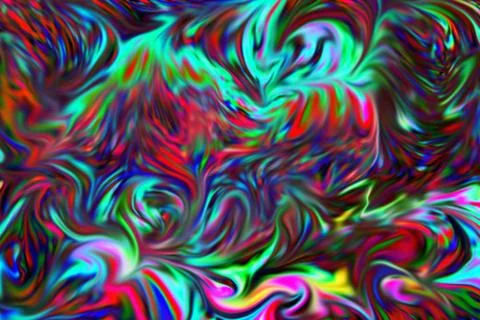 Modern fine art, computer &amp; digital photography view of waterfall India Co... Foto stock