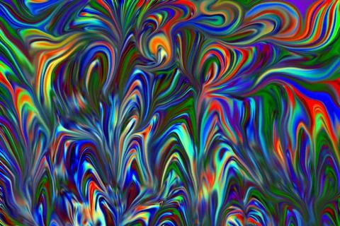 Modern fine art, computer &amp; digital photography magic and miracle of color... Stock Photos