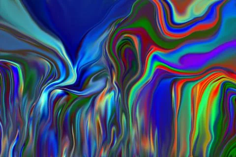 Modern fine art, computer &amp; digital photography magic and miracle of color... Stock Photos