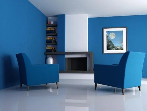 Modern fireplace Stock Illustration