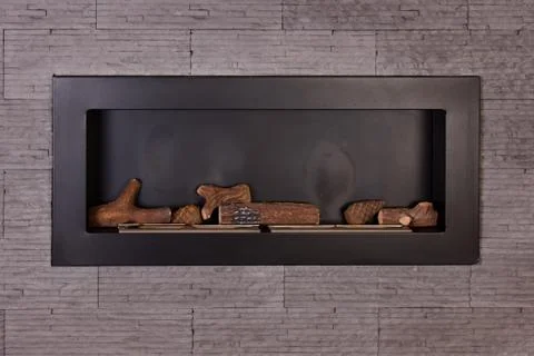 Modern fireplace. Stock Photos