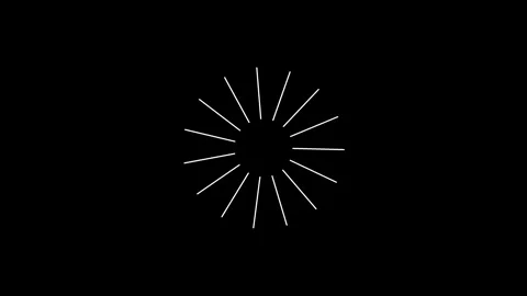 Modern firework circle burst animation with shiny line shapes on black scre.. Stock Footage 337580022