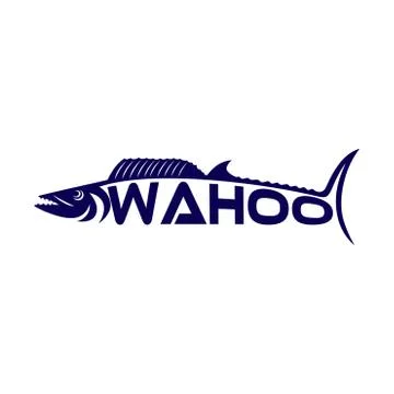 Modern fish Wahoo logo Stock Illustration