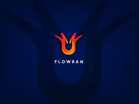 Modern Flame Flowran Logo Design 스톡 일러스트