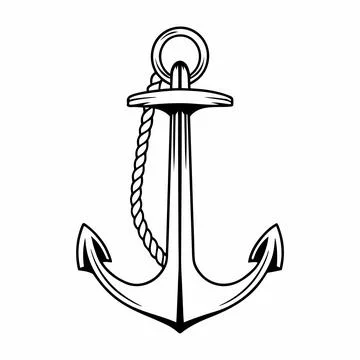 Modern Flat Anchor Icon Vector Illustration Stock Illustration