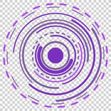 Modern flat circular data rings infographic isolated on transparent background Stock Illustration