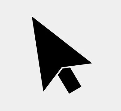 Modern Flat Cursor Icon Minimal Pointer Illustration Computer Web Element Vector Stock Illustration