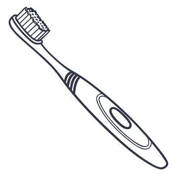 Modern Flat Dental Toothbrush Vector Stock Illustration