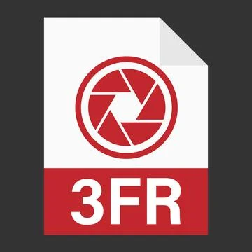 Modern flat design of 3FR file icon for web Illustrazione stock