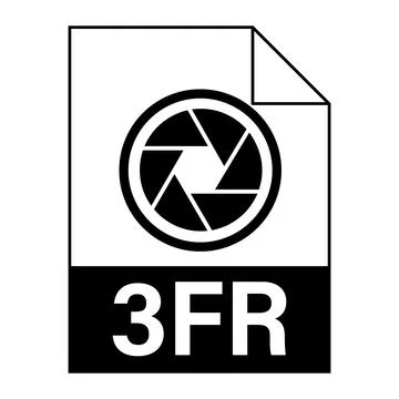 Modern flat design of 3FR file icon for web Stock Illustration