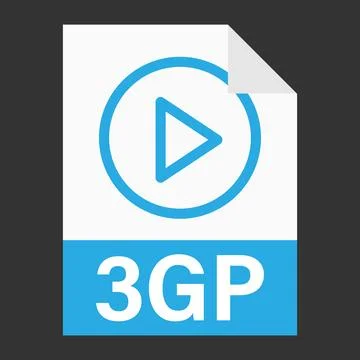 Modern flat design of 3GP file icon for web Stock-Illustration