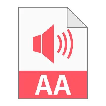 Modern flat design of AA file icon for web 스톡 일러스트