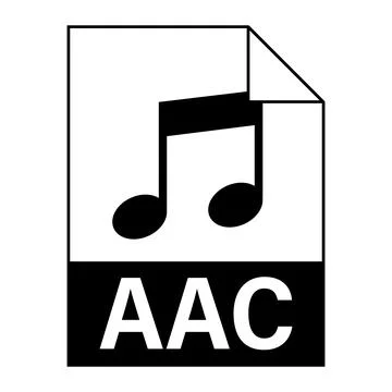 Modern flat design of AAC file icon for web Stock Illustration