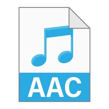 Modern flat design of AAC file icon for web Stock Illustration