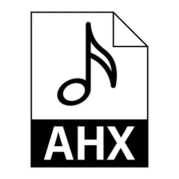 Modern flat design of AHX file icon for web Stock Illustration