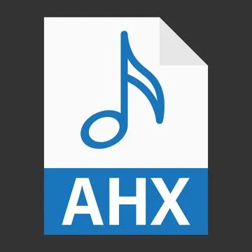 Modern flat design of AHX file icon for web Stock Illustration