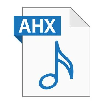 Modern flat design of AHX file icon for web Stock Illustration