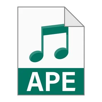 Modern flat design of APE file icon for web Stock Illustration
