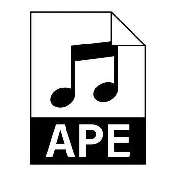 Modern flat design of APE file icon for web Stock-Illustration