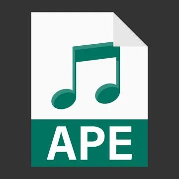 Modern flat design of APE file icon for web Stock Illustration
