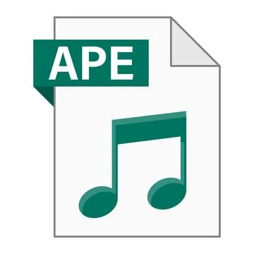 Modern flat design of APE file icon for web Stock-Illustration