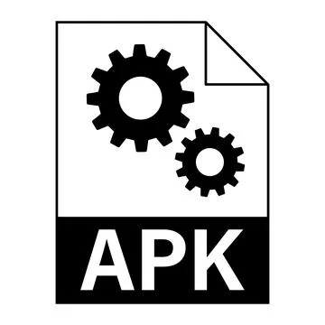 Modern flat design of APK file icon for web Stock-Illustration