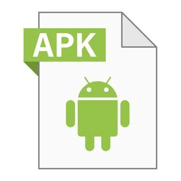 Modern flat design of APK file icon for web Stock Illustration