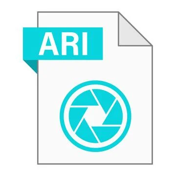 Modern flat design of ARI file icon for web Illustrazione stock