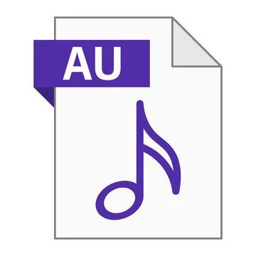 Modern flat design of AU file icon for web Stock-Illustration