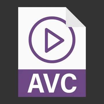Modern flat design of AVC file icon for web 스톡 일러스트