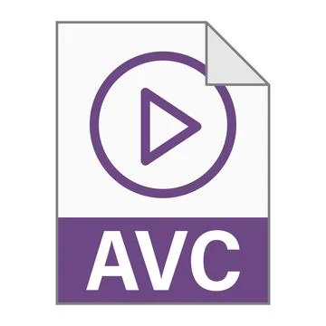Modern flat design of AVC file icon for web Stock Illustration