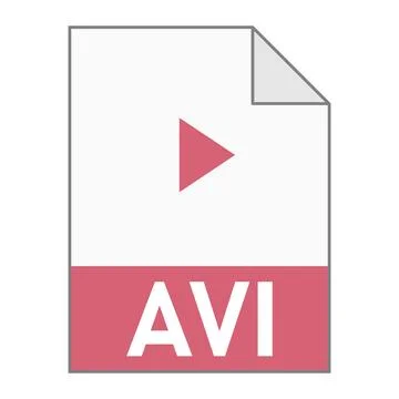 Modern flat design of AVI file icon for web Stock Illustration