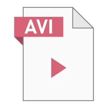 Modern flat design of AVI file icon for web Illustrazione stock