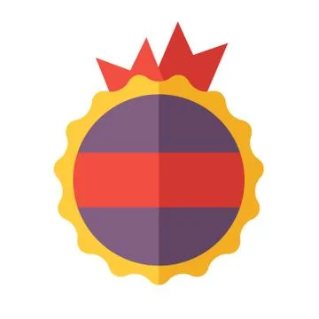 Modern flat design badge icon Stock Illustration
