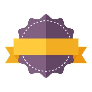 Modern flat design badge icon Stock Illustration
