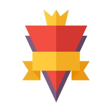 Modern flat design badge icon Stock Illustration