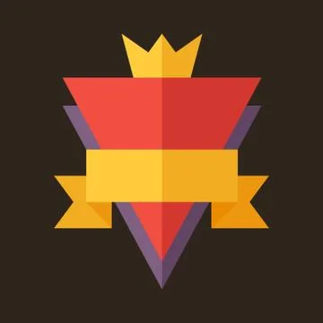Modern flat design badge icon Stock Illustration