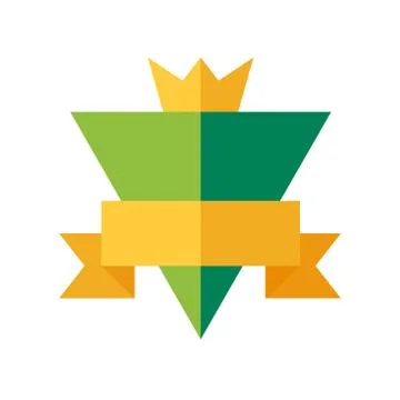 Modern flat design badge icon Stock Illustration