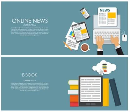 Modern Flat Design Banner for your Business Vector Illustration Stock Illustration
