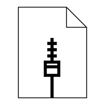 Modern flat design of blocked, closed, frozen, archive file icon for web Stock Illustration