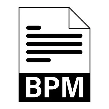 Modern flat design of BPM file icon for web Illustrazione stock