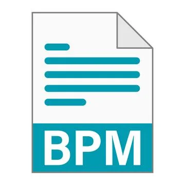 Modern flat design of BPM file icon for web Stock Illustration
